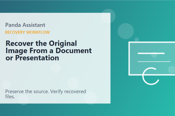 Recover the Original Image From a Document or Presentation