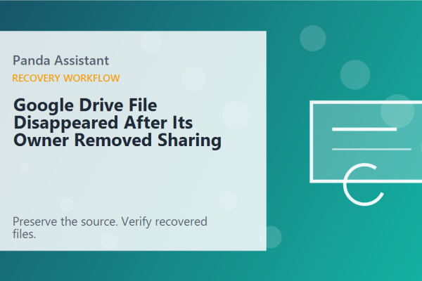 Google Drive File Disappeared After Its Owner Removed Sharing