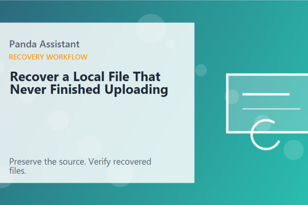 Recover a Local File That Never Finished Uploading