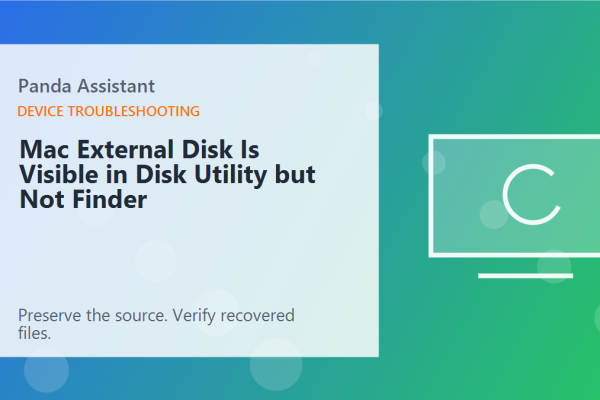 Mac External Disk Is Visible in Disk Utility but Not Finder