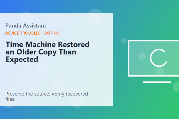 Time Machine Restored an Older Copy Than Expected