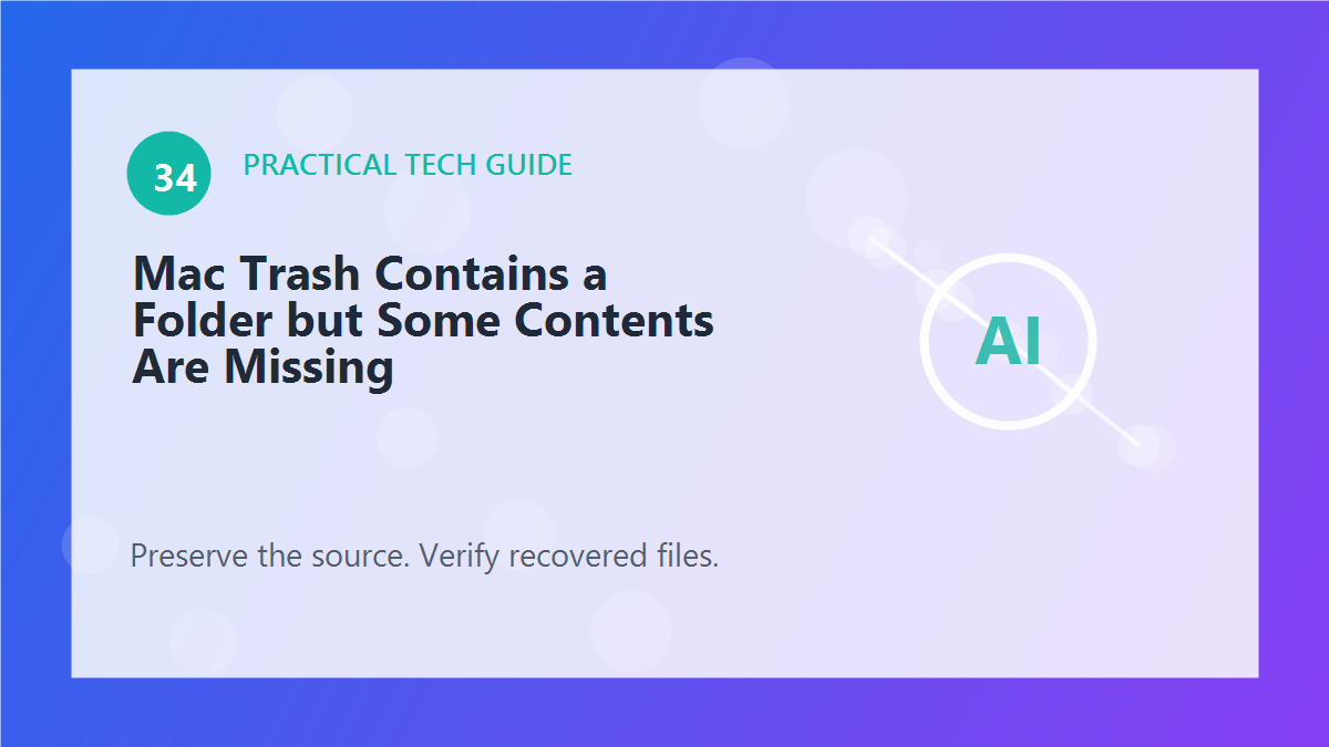 Mac Trash Contains a Folder but Some Contents Are Missing