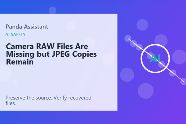 Camera RAW Files Are Missing but JPEG Copies Remain