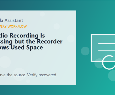 Audio Recording Is Missing but the Recorder Shows Used Space – featured Audio Recording Is Missing but the Recorder Shows Used Space