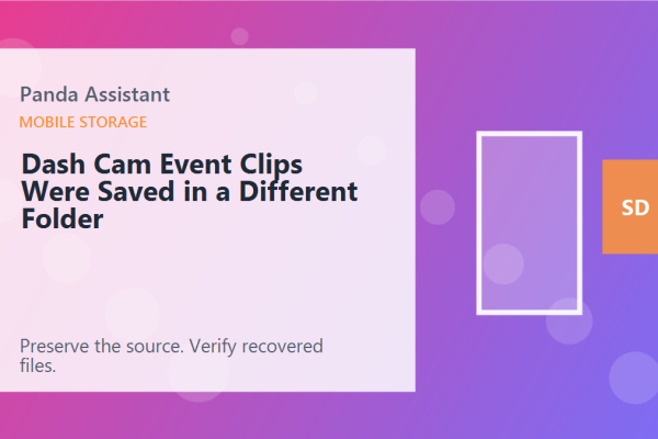 Dash Cam Event Clips Were Saved in a Different Folder