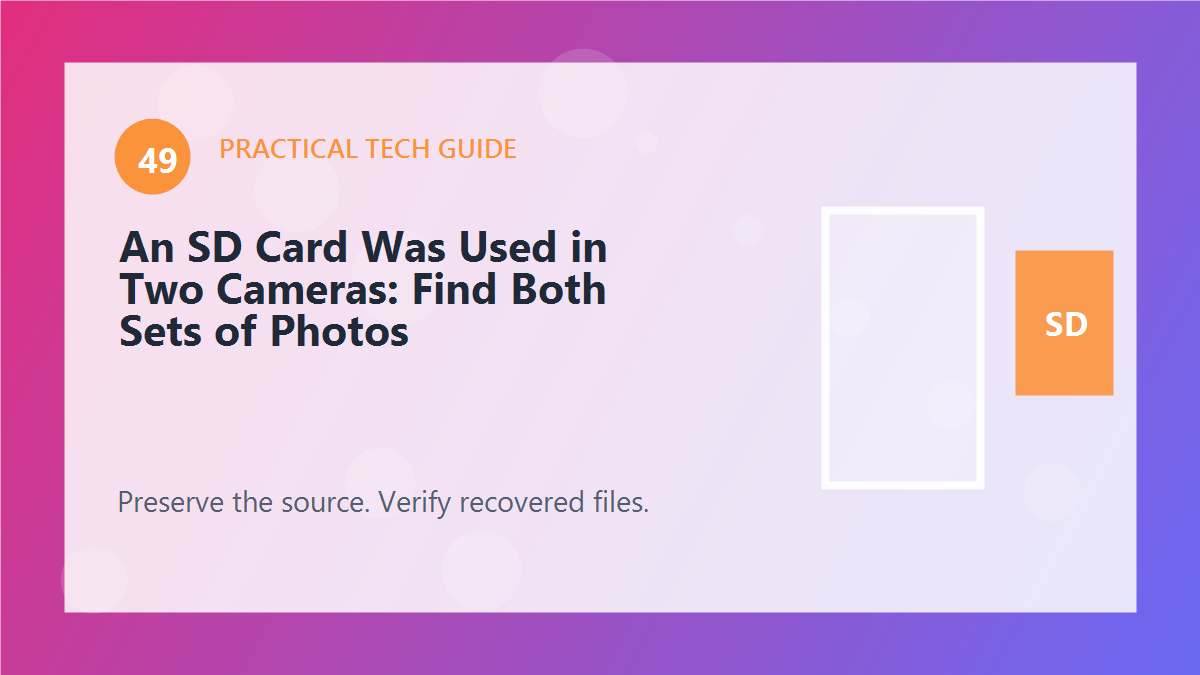 An SD Card Was Used in Two Cameras: Find Both Sets of Photos