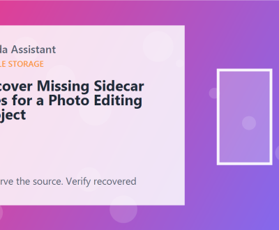 Recover Missing Sidecar Files for a Photo Editing Project – featured Recover Missing Sidecar Files for a Photo Editing Project