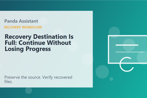 Recovery Destination Is Full: Continue Without Losing Progress