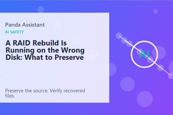 A RAID Rebuild Is Running on the Wrong Disk: What to Preserve