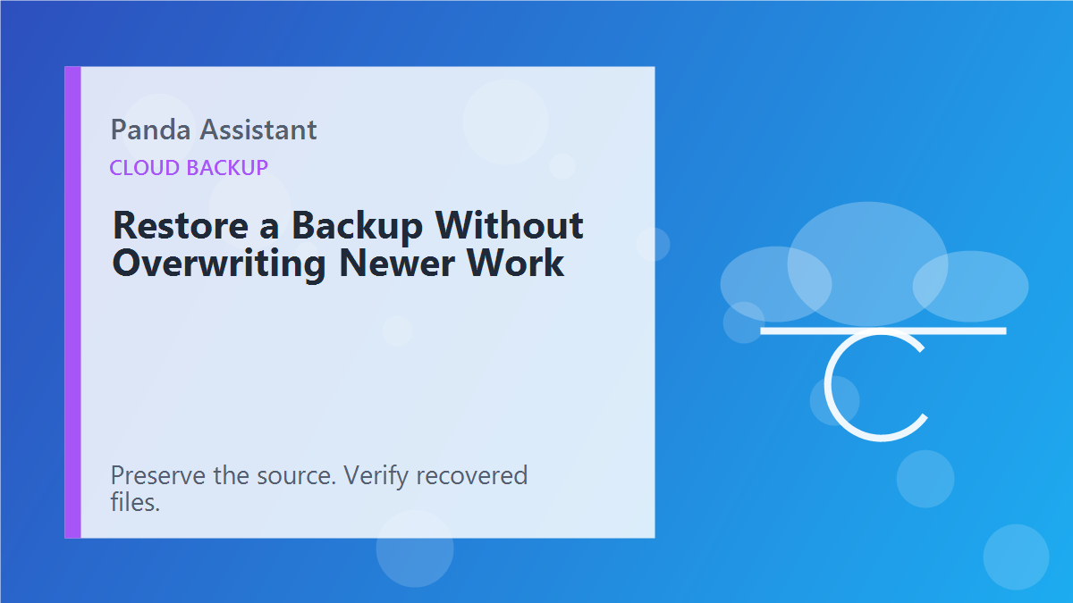 Restore a Backup Without Overwriting Newer Work
