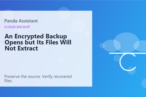 An Encrypted Backup Opens but Its Files Will Not Extract