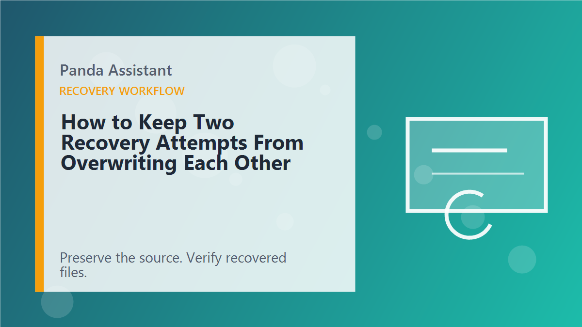 How to Keep Two Recovery Attempts From Overwriting Each Other