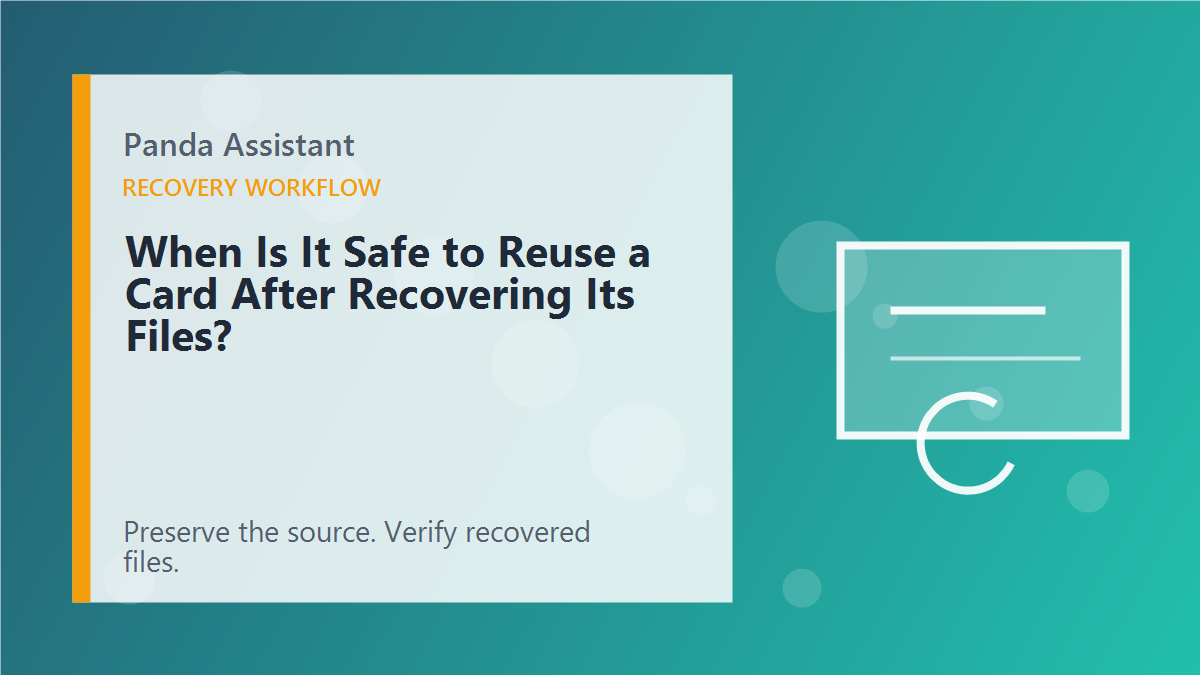 When Is It Safe to Reuse a Card After Recovering Its Files?