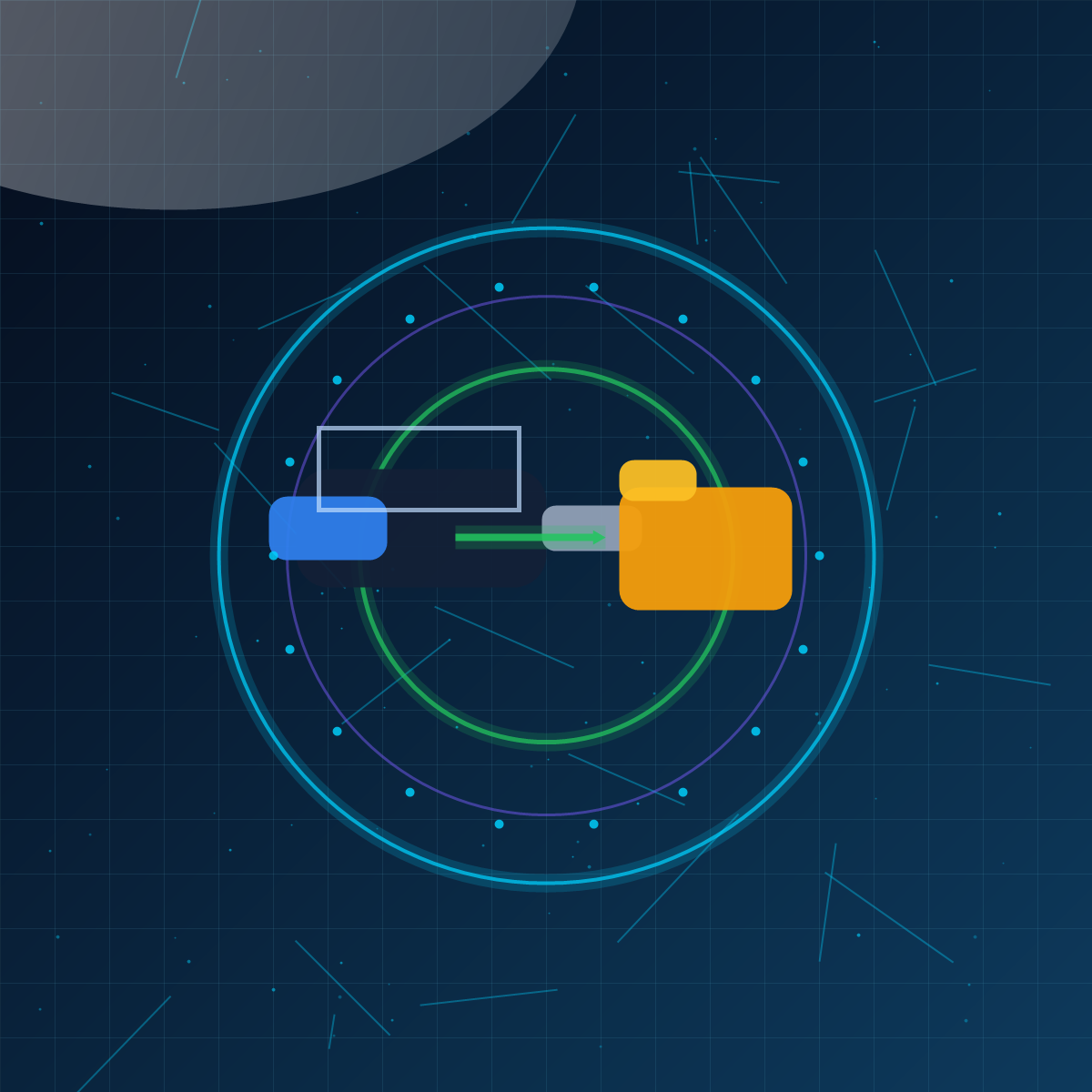 raw-usb-drive-recovery-featured-square-tech Technology-style illustration of RAW USB drive data recovery